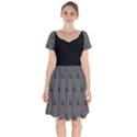 Gadsden Flag Don t tread on me black and gray snake and metal gothic crosses Short Sleeve Bardot Dress View1