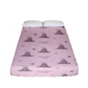 Gadsden Flag Standard Color Pink Gadsden Flag Pattern3 Stars K Gadsden Flag Pattern3 Black Background Fitted Sheet (Full/ Double Size) View1