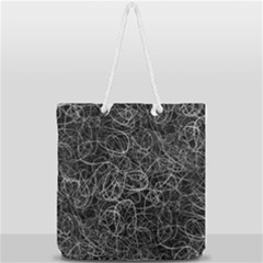 Pattern Effet Lignes Blanc Full Print Rope Handle Tote (large) by kcreatif
