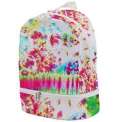 Pattern Decorated Schoolbus Tie Dye Zip Bottom Backpack by Amaryn4rt