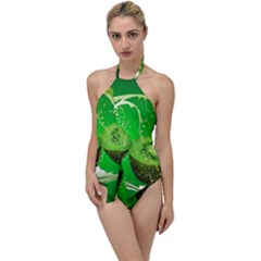 Kiwi Fruit Vitamins Healthy Cut Go With The Flow One Piece Swimsuit by Amaryn4rt