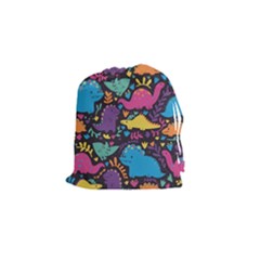 Dino Cute Drawstring Pouch (small) by Mjdaluz