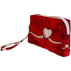 Love, Wonderful Elegant Heart Wristlet Pouch Bag (small) by FantasyWorld7