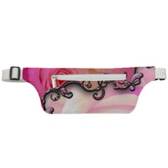 Decorative Elegant Roses Active Waist Bag by FantasyWorld7