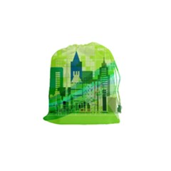 Architecture Skyline Drawstring Pouch (small) by Wegoenart