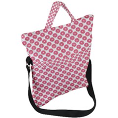 Donuts Rose Fold Over Handle Tote Bag by kcreatif