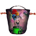 Cute Little Harlequin Drawstring Bucket Bag View2