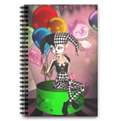 Cute Little Harlequin 5 5  X 8 5  Notebook by FantasyWorld7