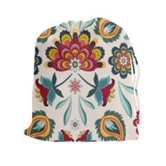 Baatik Print  Drawstring Pouch (2xl) by designsbymallika