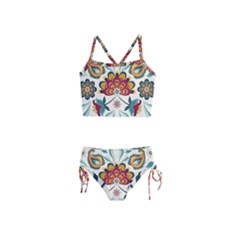 Baatik Print  Girls  Tankini Swimsuit by designsbymallika