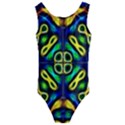 Pattern Geometric Glow Colors Lines Seamless Kids  Cut-Out Back One Piece Swimsuit View1