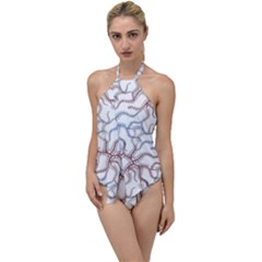 Pearl Pattern Floral Design Art Digital Seamless Go With The Flow One Piece Swimsuit by Vaneshart