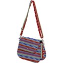 Christmas Color Stripes Pattern Saddle Handbag View2