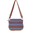 Christmas Color Stripes Pattern Saddle Handbag View3