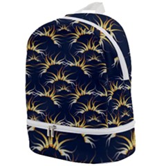 Pearl Pattern Floral Design Art Digital Seamless Zip Bottom Backpack by Vaneshart
