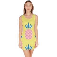 Summer Pineapple Seamless Pattern Bodycon Dress by Sobalvarro
