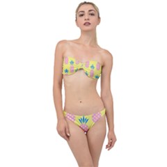 Summer Pineapple Seamless Pattern Classic Bandeau Bikini Set by Sobalvarro