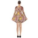 Thanksgiving Pattern Long Sleeve Velvet V-neck Dress View2