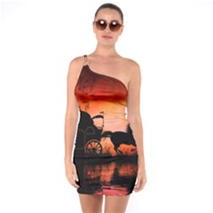 Drive In The Night By Carriage One Soulder Bodycon Dress by FantasyWorld7