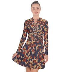 Aged Red, White, And Blue Camo Long Sleeve Panel Dress by McCallaCoultureArmyShop