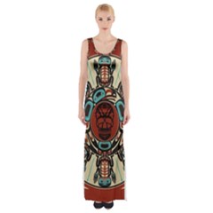 Grateful Dead Pacific Northwest Cover Thigh Split Maxi Dress by Sapixe