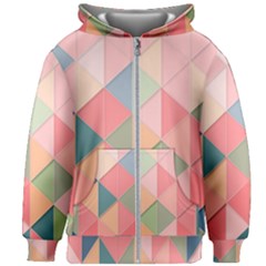 Background Geometric Triangle Kids  Zipper Hoodie Without Drawstring by Sapixe