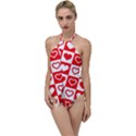 Background Card Checker Chequered Go with the Flow One Piece Swimsuit View1