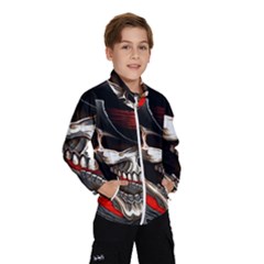 Confederate Flag Usa America United States Csa Civil War Rebel Dixie Military Poster Skull Kids  Windbreaker by Sapixe