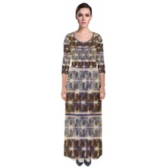 Canals2  Quarter Sleeve Maxi Dress by MijizaCreations