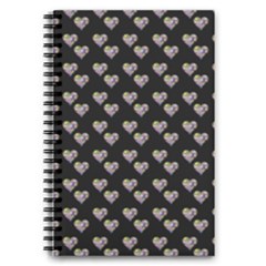 Patchwork Heart Black 5 5  X 8 5  Notebook by snowwhitegirl
