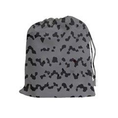 Mosaique Noir/gris Drawstring Pouch (xl) by kcreatif