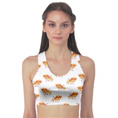 Pizza Pattern Sports Bra by designsbymallika