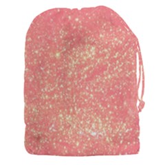 Pink Glitter Print Drawstring Pouch (3xl) by designsbymallika