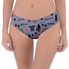 Slam Dunk Basketball Gray Reversible Classic Bikini Bottoms by mccallacoulturesports