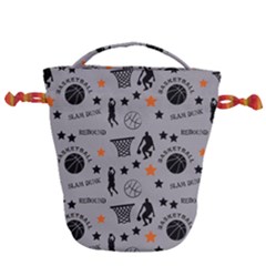 Slam Dunk Basketball Gray Drawstring Bucket Bag by mccallacoulturesports