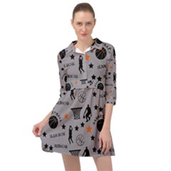Slam Dunk Basketball Gray Mini Skater Shirt Dress by mccallacoulturesports