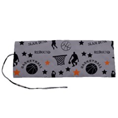 Slam Dunk Basketball Gray Roll Up Canvas Pencil Holder (s) by mccallacoulturesports