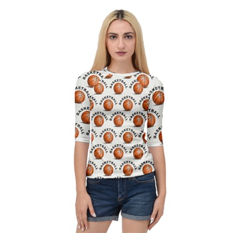 Orange Basketballs Quarter Sleeve Raglan Tee by mccallacoulturesports