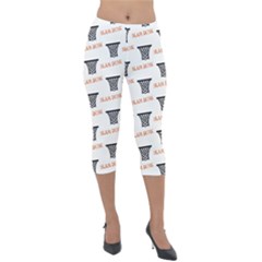 Slam Dunk Baskelball Baskets Lightweight Velour Capri Leggings  by mccallacoulturesports