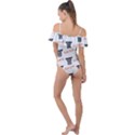 Slam Dunk Baskelball Baskets Frill Detail One Piece Swimsuit View2