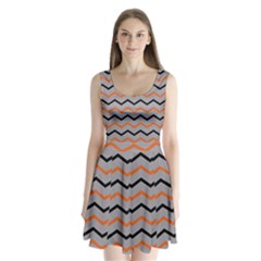 Basketball Thin Chevron Split Back Mini Dress  by mccallacoulturesports