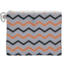 Basketball Thin Chevron Canvas Cosmetic Bag (xxxl) by mccallacoulturesports