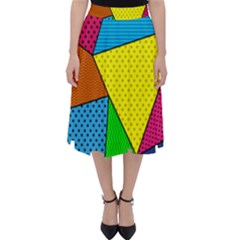 Abstract Print Classic Midi Skirt by designsbymallika