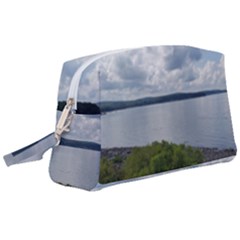 Lake Wallenpaupack Wristlet Pouch Bag (large) by canvasngiftshop