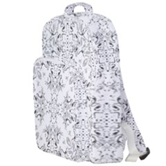Black And White Decorative Ornate Pattern Double Compartment Backpack by dflcprintsclothing