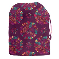 Circle Pattern Drawstring Pouch (3xl) by designsbymallika