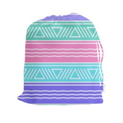 Aztec Print Drawstring Pouch (2xl) by designsbymallika