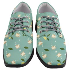 Tea Is Love Women Heeled Oxford Shoes by designsbymallika