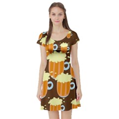 Drink Short Sleeve Skater Dress by HermanTelo
