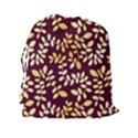 GOLDEN LEAF PATTERN Drawstring Pouch (2XL) View2